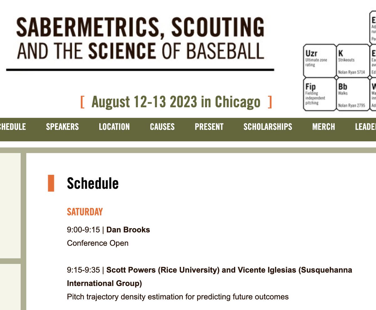 Vicente Iglesias (@fiftycente1) on Twitter photo Can't wait to go back to @SaberSeminar and have the work that <a href="/saberpowers/">Scott Powers</a> and I have been working on get to kick off the research presentations for the weekend! Very biased but think it's a super cool project and can't wait for it to be shown to the public Can't wait to go back to @SaberSeminar and have the work that <a href="/saberpowers/">Scott Powers</a> and I have been working on get to kick off the research presentations for the weekend! Very biased but think it's a super cool project and can't wait for it to be shown to the public