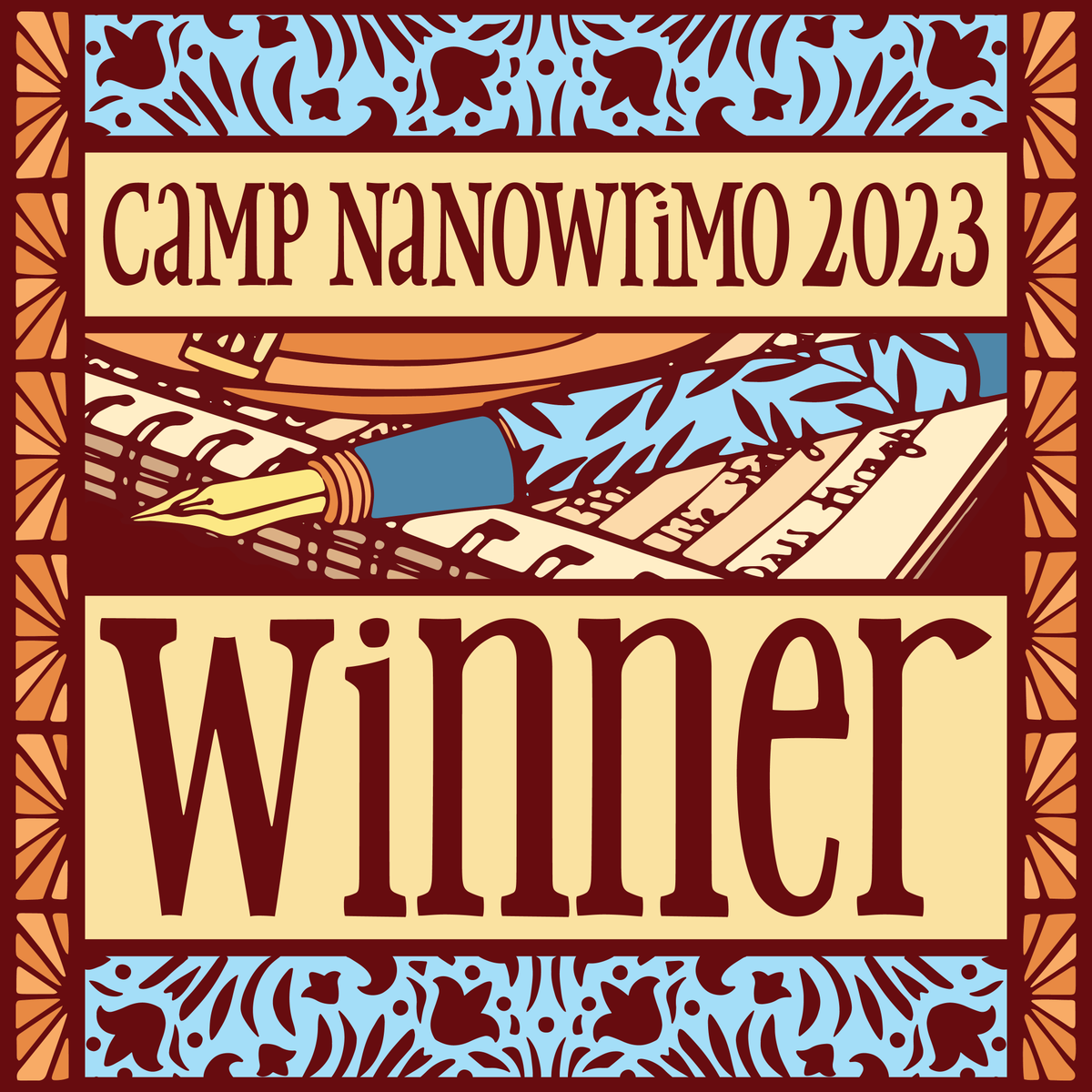 I honestly cannot believe that I did, BUT I DID IT! #CampNaNoWinner2023

Tomorrow will start the one-eye-open approach to looking at what I did 😅. But I am proud that I stuck it out and very, very excited about this new WIP... spooky + sapphic + Nola dive bars + stabby feminism.