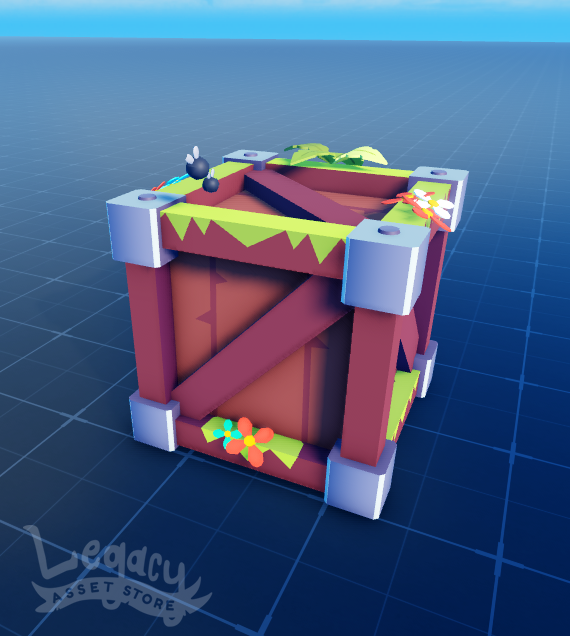 legacy_3D's tweet photo. Here's the Jungle Crate🦜 in Roblox Studio. #roblox #robloxdev #lowpoly https://t.co/G3DkLYDYMy