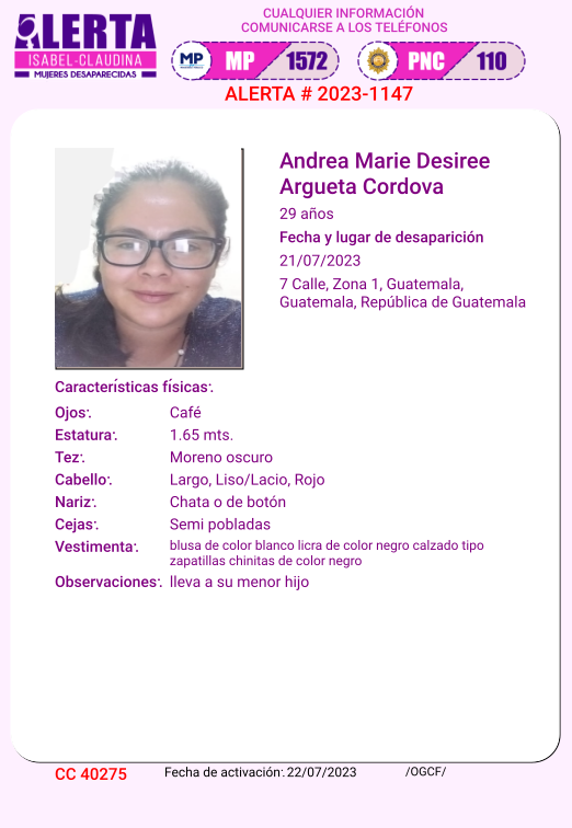 Alerta Isabel Claudina 🇬🇹 tweet media