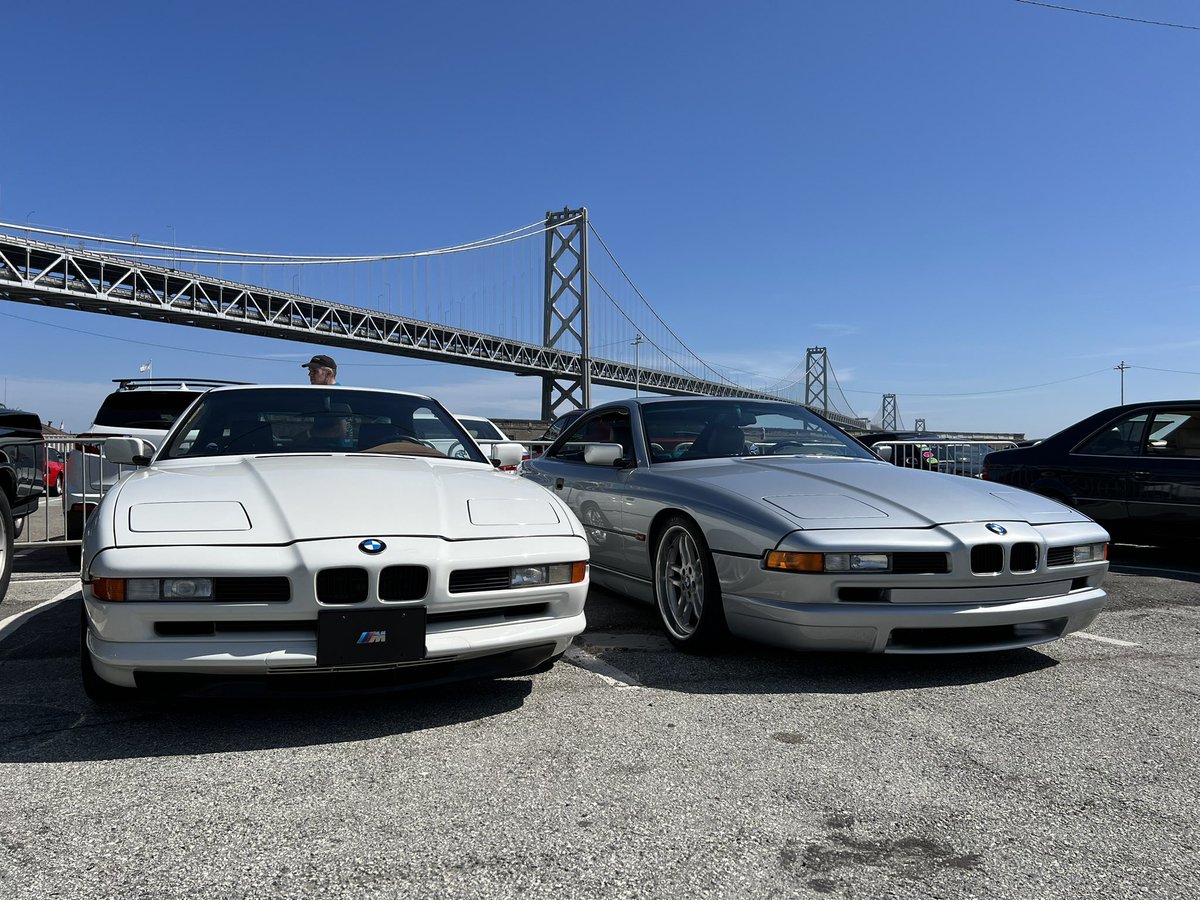 spotmyride's tweet photo. Live at @RadwoodOfficial NorCal and what better way to kick things off than two @BMWUSA sharks with the Bay Bridge as backdrop??? https://t.co/eVy3gsb9bd