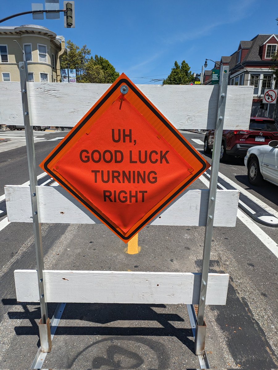 Wow the valencia updated bike lane signs are back, crazy