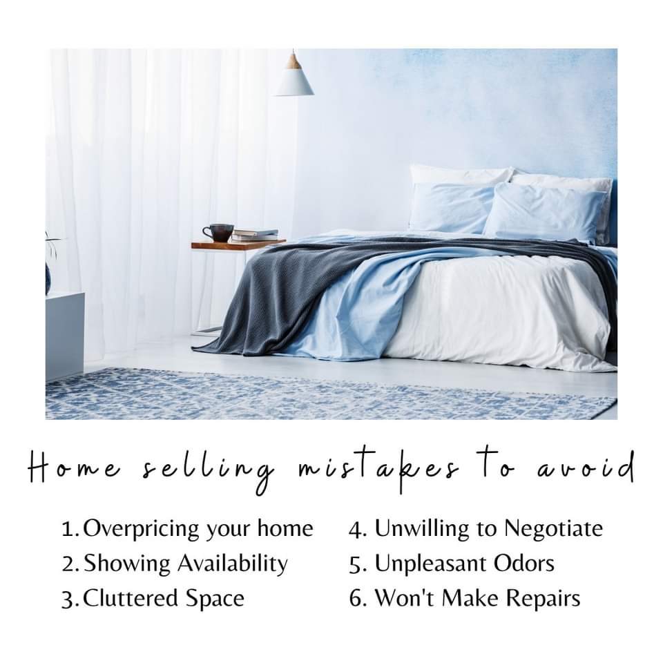 Home Sellers Tip!

Six things to Avoid when listing and selling your home. 

Each of these could prolong how long your home will be on the market for as well as deter buyers from seeing your home. 
#sellers #sellerstips #sellingahome #sellers #realestate #realtor #sellmyhome