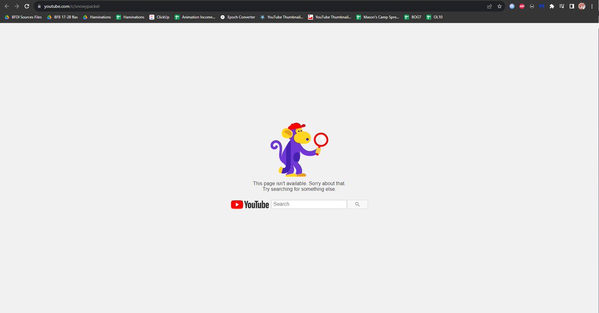 SnowyPackel's tweet photo. Hi @YouTube @TeamYouTube, my channel of 6 years of content has been deleted from the site and I have no idea what happened. I was trying to change the channel email onto a different email, but it ended up deleting the channel entirely. Is there any possible way of getting it back https://t.co/cInjaAFbQE