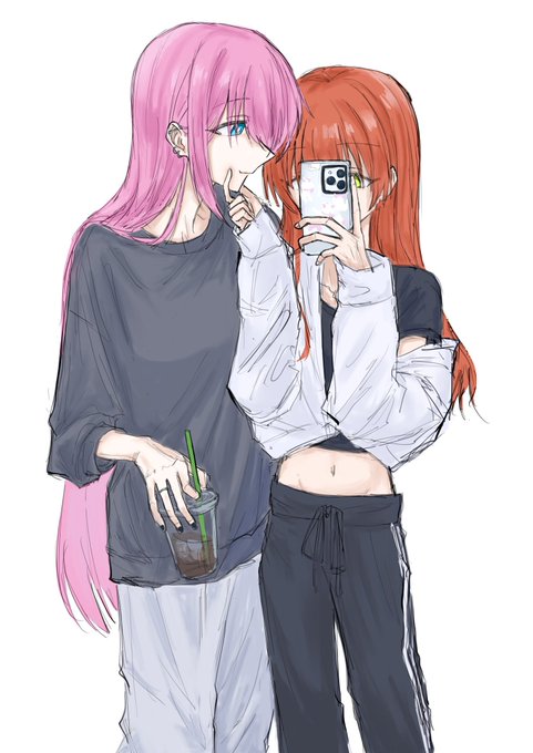 「drinking straw pink hair」 illustration images(Latest)｜5pages
