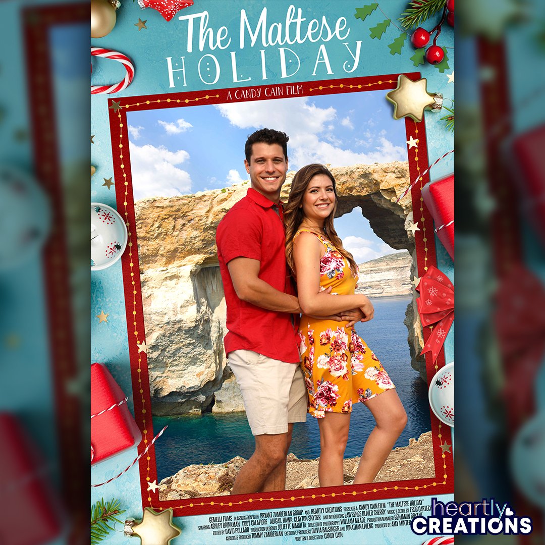 HeartlyCreate's tweet photo. Christmas + July....The Maltese Holiday couldn't be a more perfect mix of those two things. 😎🎄Here is the poster we created for the holiday film to perfectly blend the two themes. #ChristmasInJuly #PosterDesign #HeartlyCreations https://t.co/jRafy0IYUx