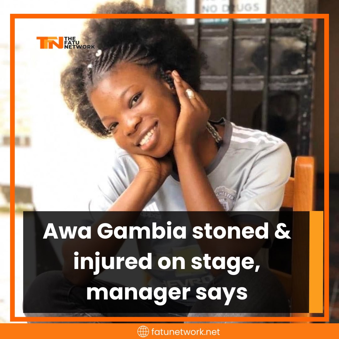 Award-winning Gambian singer, Awa Gambia, is currently receiving medical care after being stoned on the head while performing on stage in Kafuta yesterday. 

According to her manager, Ali Wally, the singer was rushed to the Brikama District Hospital last night.