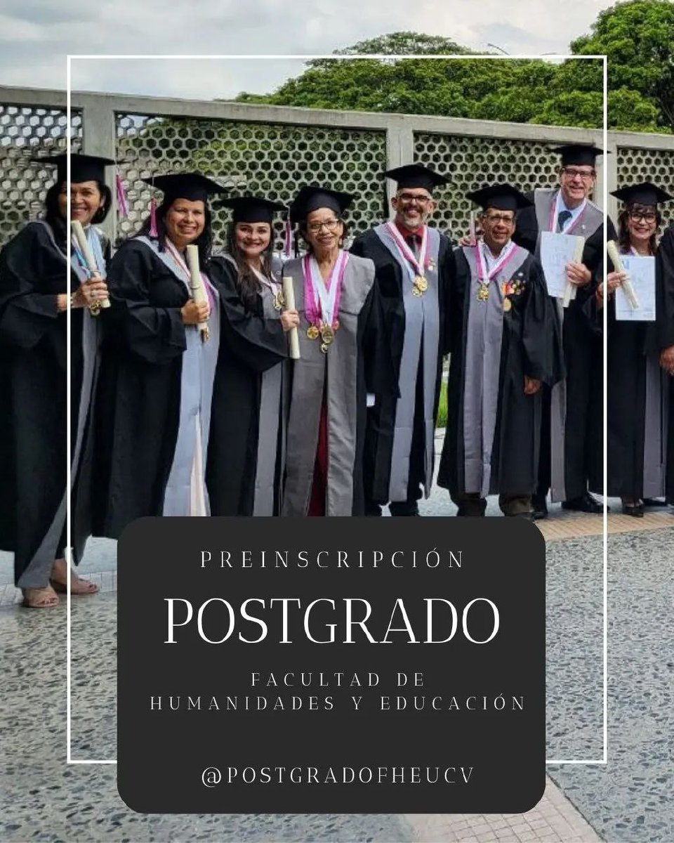 Preinscripciones postgrado Facultad de Humanidades y Educación hasta el próximo viernes 28 de julio.

Para más información pueden ingresar en t.me/+6RBppgO52qI1N… 

sites.google.com/view/cep-fhe-c…

¡Los esperamos!