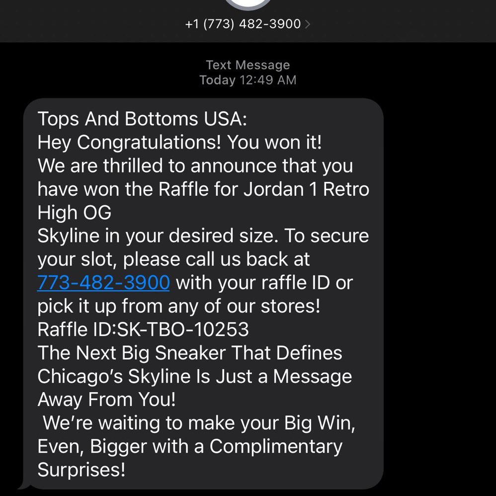 SoleRetriever's tweet photo. Appreciate you addressing this… that said, this is one of many instances Tops and Bottoms has done something unbecoming of an official Nike retailer. Regardless if it was an error it’s a bad look. Examples: 

1) Requiring people to buy over $200 in merchandise in order to buy Jordan’s at retail 

2) Invoicing people for raffles they didn’t enter e.g. AJ 1 Skylines

3) The $100k shipping is “real.” Likely a protection you put in place for not knowing how to invoice raffle winners via Shopify without it being able to be picked up by monitors