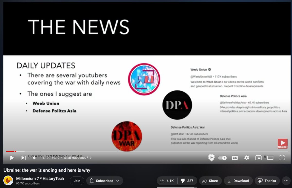 James51108575's tweet image. Kind of disappointing to see where Millennium 7 * HistoryTech recommends you get your daily Ukraine news from...