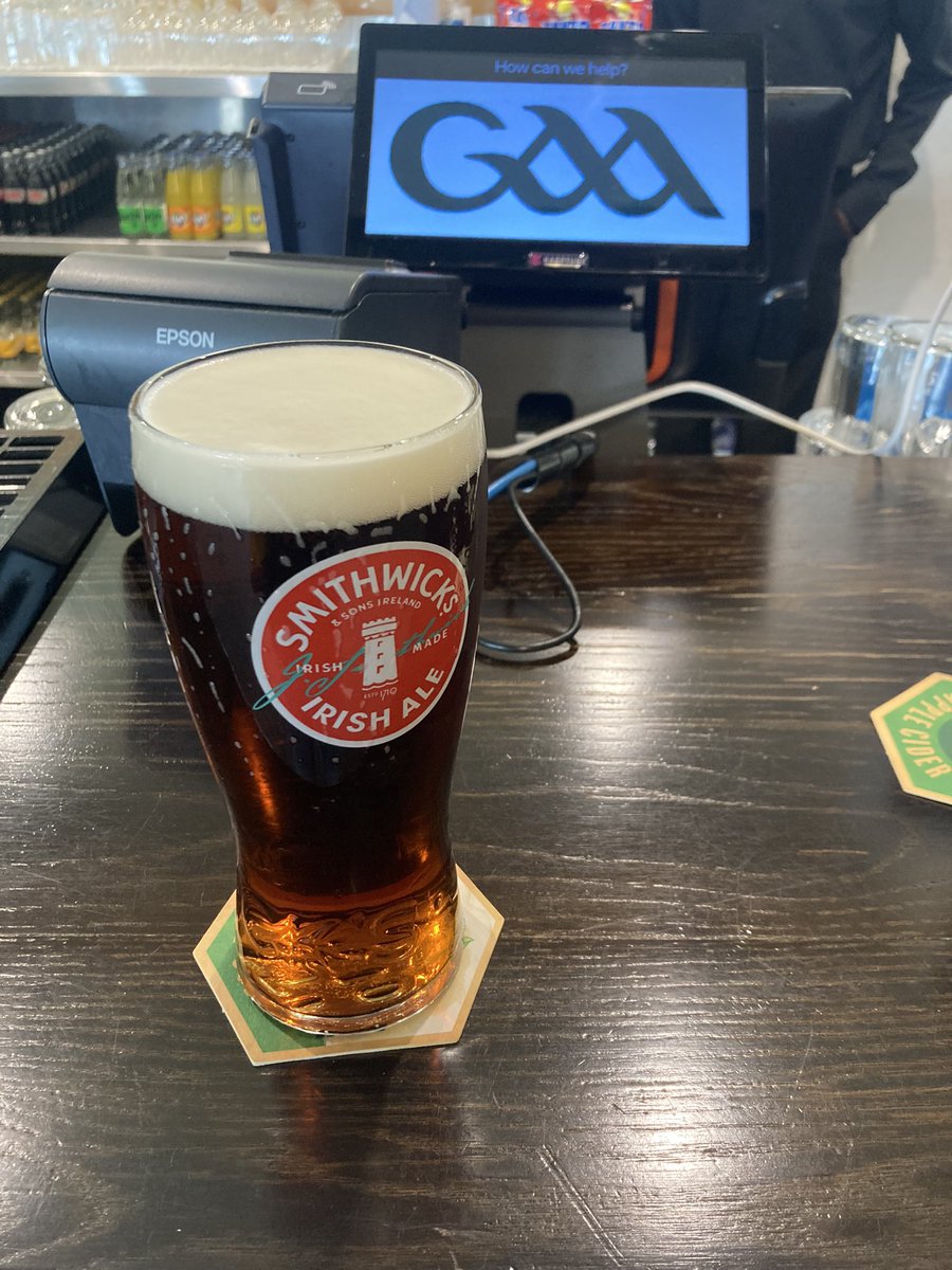In wake of tomorrows big match, Pint of Ale from Croke Park (Premium Level Section 506). Decent pint, solid head on it and good colour. Probably one of the first ones pulled on the day before they got flowing so not as nice as some of the later ones. 

Rating: 7/10