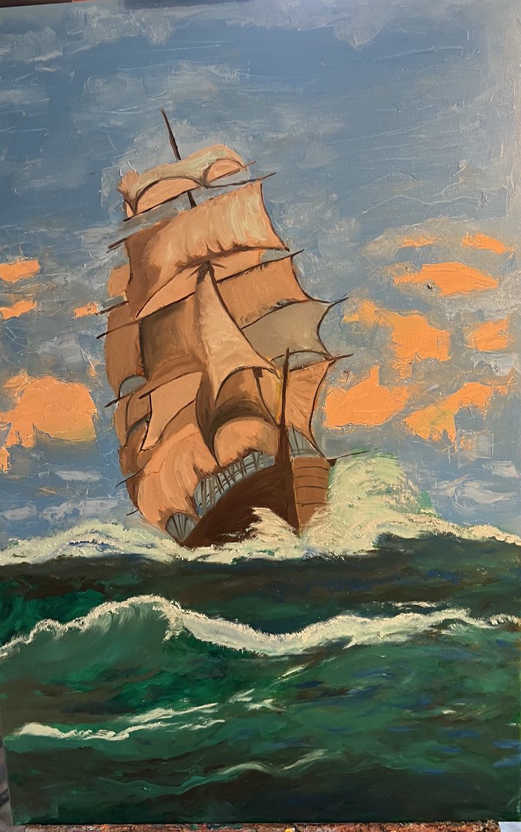 My recent 36” by 24” painting on canvas.