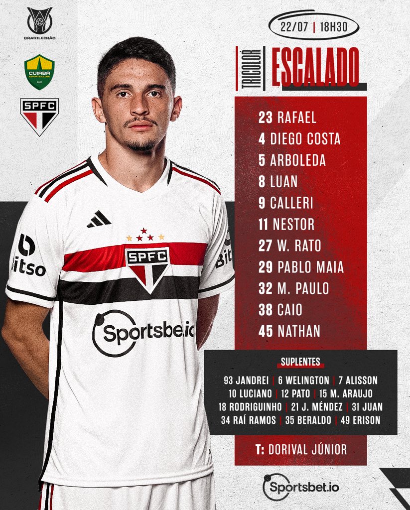 Sã O Paulo Fc On Twitter O Tricolor Estã Escalado âš Cuiabã X Sã O Sã O Paulo Fc On Twitter O Tricolor Estã Escalado âš Cuiabã X Sã O