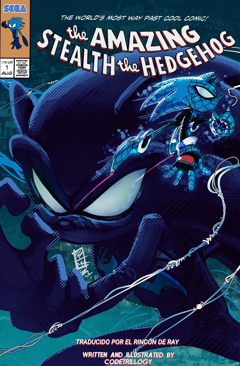 ElRinconDeRay's tweet photo. Hemos traído para ustedes la traducción al español del fan cómic de Stealth The Hedgehog con el permiso de @codetrillogy que es el artista original 🦔🕸️
Link directo del cómic:
https://t.co/c05QUMnaKk

#StealthTheHedgehog
#SonicTheHedgehog 
#Spiderverse https://t.co/fokT7FVxKt