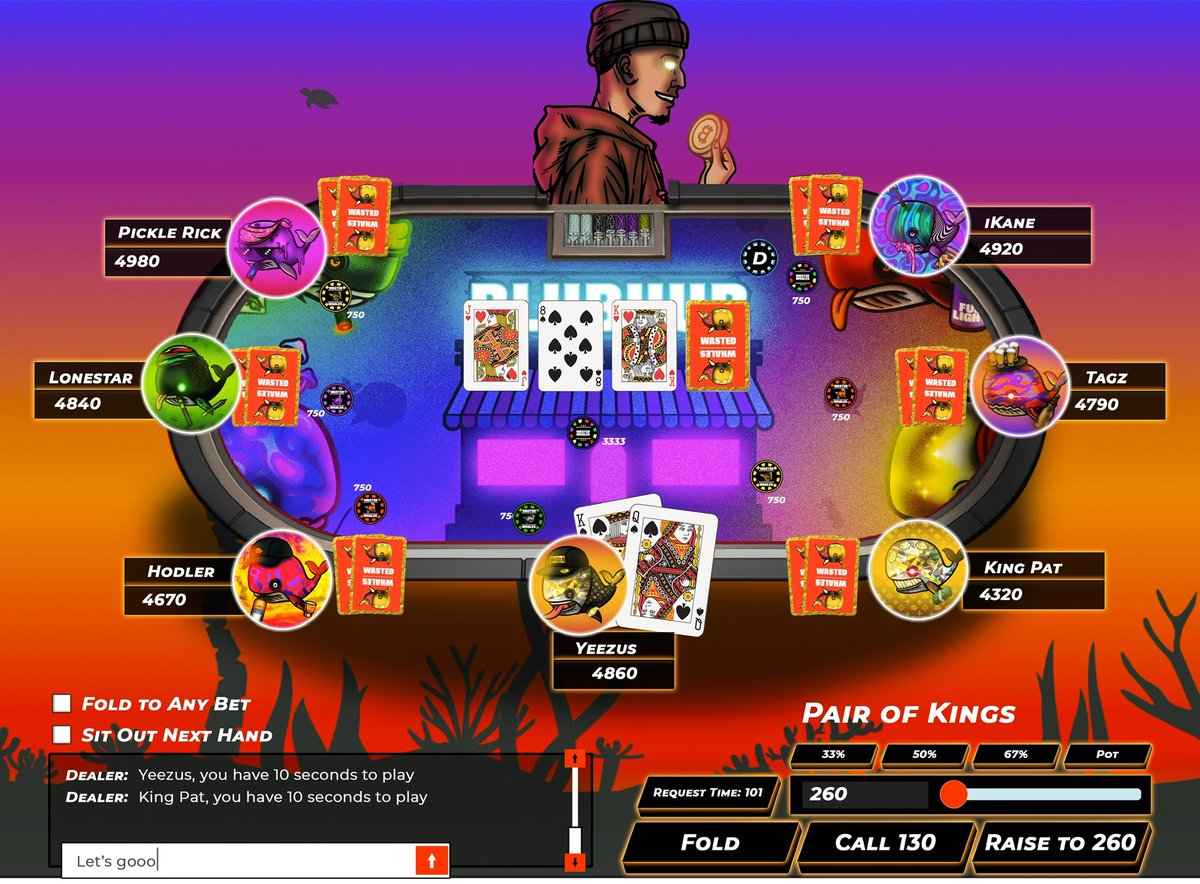 Pokernight🃏

When? Wasted Wednesday 07/26 at 3pm est

Where? At <a href="/HyHuNetwork/">HyHu Network (Poker, Raffles & NFT)</a> there very own site

Prizes are mentioned in our discord 

It’s a free to play tournament, password will be leaked in our discord 🐳🐳