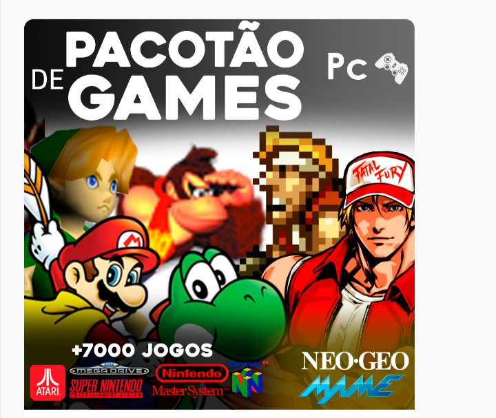 Pacotão de Games com Emuladores + Emulador de Fliperama e NEO GEO