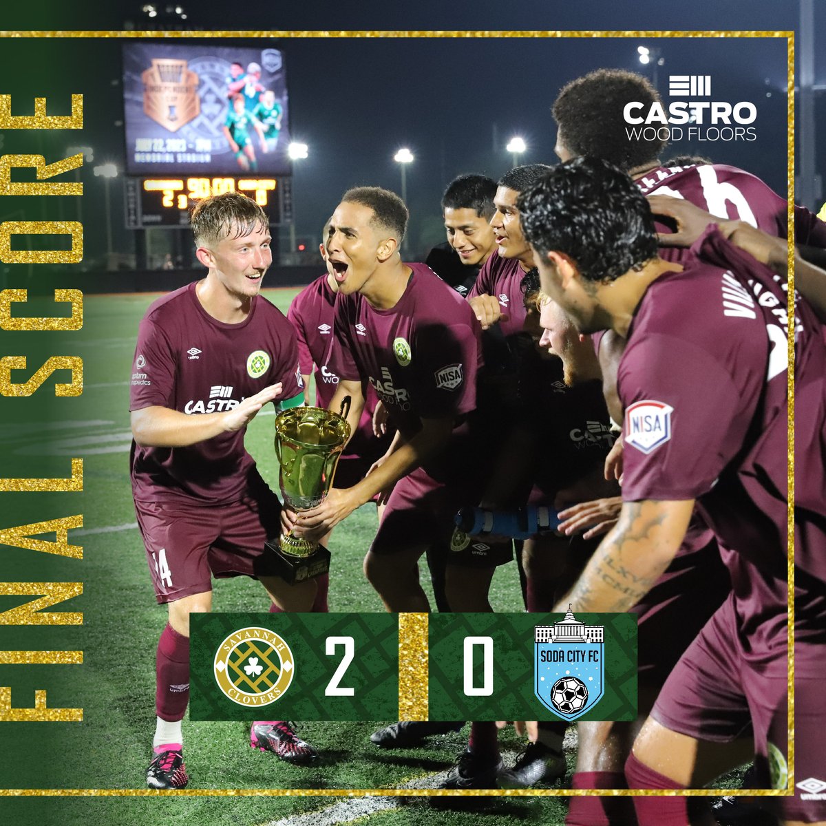 SavCloversFC's tweet image. We won a trophy! 🏆☘️