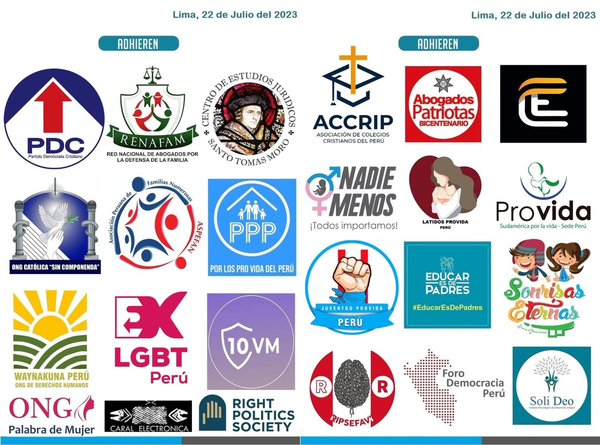 #MesaDirectiva
#PerúEsProvida
<a href="/congresoperu/">Congreso del Perú 🇵🇪</a> <a href="/FiscaliaPeru/">Ministerio Público</a> <a href="/ReniecPeru/">RENIEC PERÚ</a> <a href="/AlejoMunante/">Alejandro Muñante🇵🇪</a> <a href="/MJAguayo63/">Milagros Jáuregui de Aguayo</a> <a href="/JoseCuetoAservi/">José Cueto</a> <a href="/Alm_Montoya/">Jorge Montoya 🇵🇪⚓️</a> <a href="/TC_Peru/">Tribunal Constitucional del Perú</a> <a href="/presidenciaperu/">Presidencia del Perú 🇵🇪</a>