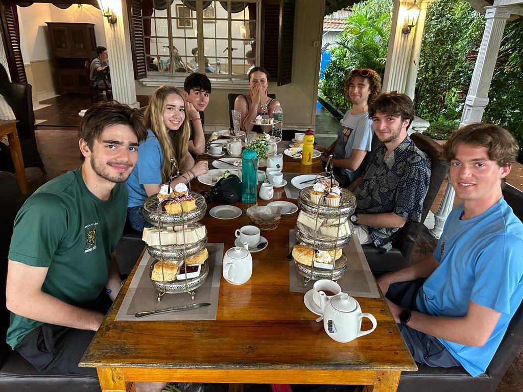 No trip to Borneo would be complete without…afternoon tea! Thank you to <a href="/EnglishTeaHouse/">TheEnglishTeaHouse</a> in Sandakan for the delicious scones and food. The rain made it feel even more like home after 14 days in the tropics #LEHSchool #Borneo #teaandscones #clottedcream