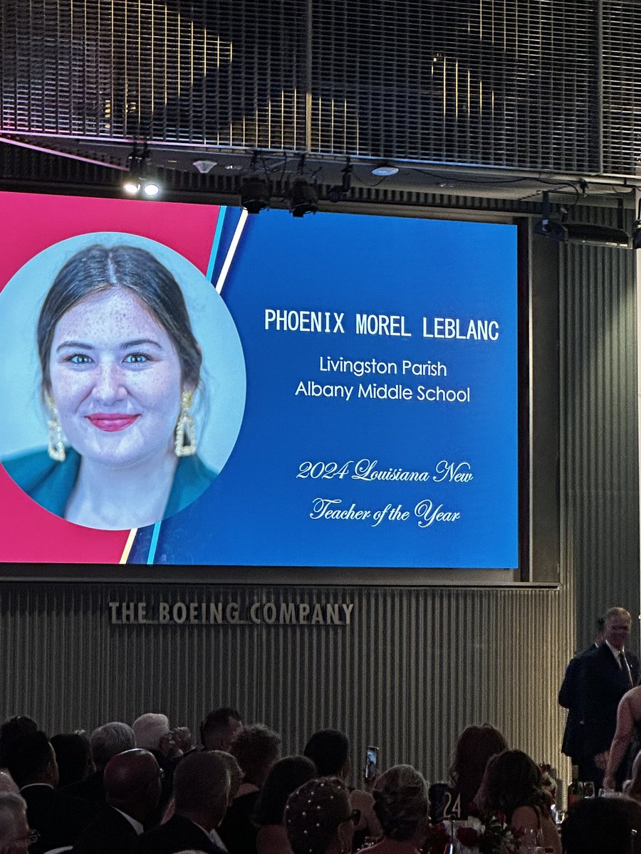 The 2024 State New Teacher of the Year!!!!
Ms. Phoenix LeBlanc Albany Middle
#HornetNation
#LivingstonMade