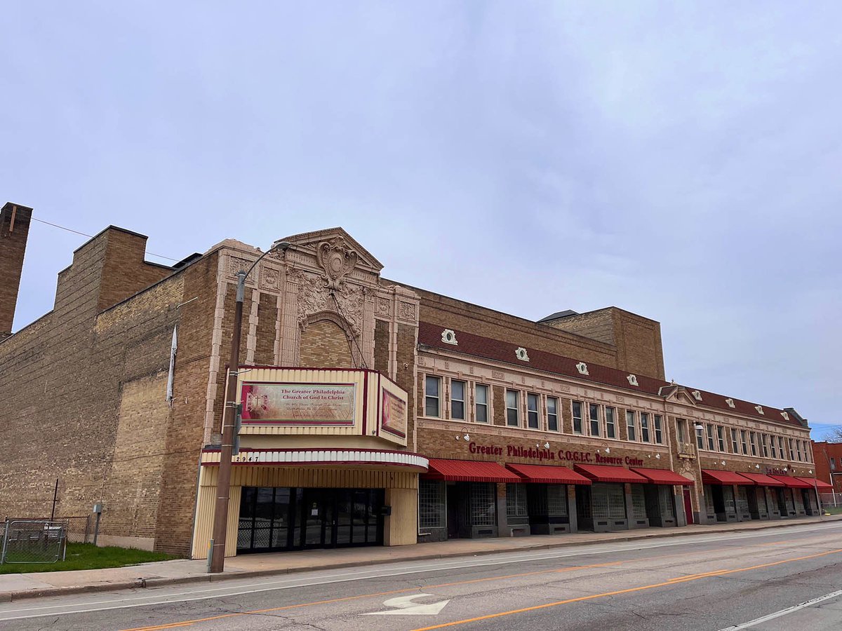 A cruel story of the failed urban development: Dr. Martin Luther King Drive (formerly 3rd St.) in Milwaukee sure has changed over the years. Pictured below: the Garfield Theatre. Situated between Locust and Chambers.