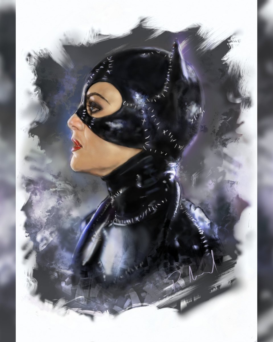 This painting is finally finished! 🎨🐱
Featuring a portrait of Selina Kyle aka Catwoman from the epic movie, Batman Returns.
A mix of realism and smudges of abstract for this on.
Hope you guys enjoy, please feel free to share!
#art #painting #fanart #Catwoman