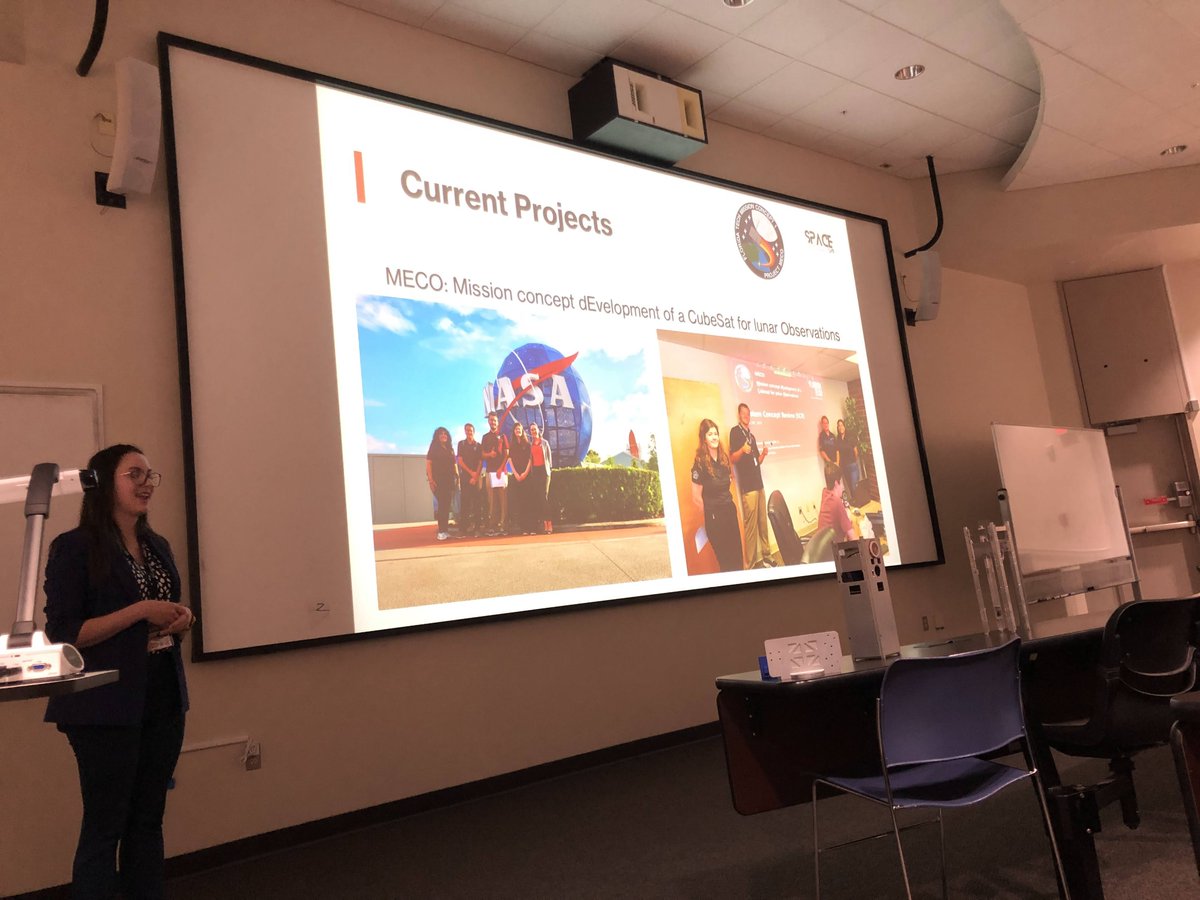 We received a visit from a group of international students here at <a href="/FloridaTech/">Florida Tech</a> this week, and our PI was the one representing the Aerospace Engineering program. It was great to talk about all the #spaceexploration research we do here! 🧑‍🎓🛰️
