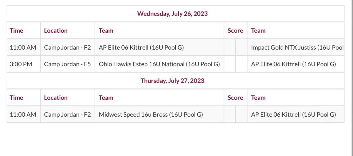 GooseBarber2025's tweet photo. ‼️Alliance Fastpitch Open Nationals Tournament in Chattanooga, TN this weekend‼️ Schedule⬇️
Last tournament of the summer… Ready to rock n roll with my sisters 🤝🤝#APFamily🤍💛🖤
@LadyBSoftball
@MandiBaldufnsr
@CoachMike_FCS https://t.co/C3pzJzWzG4
