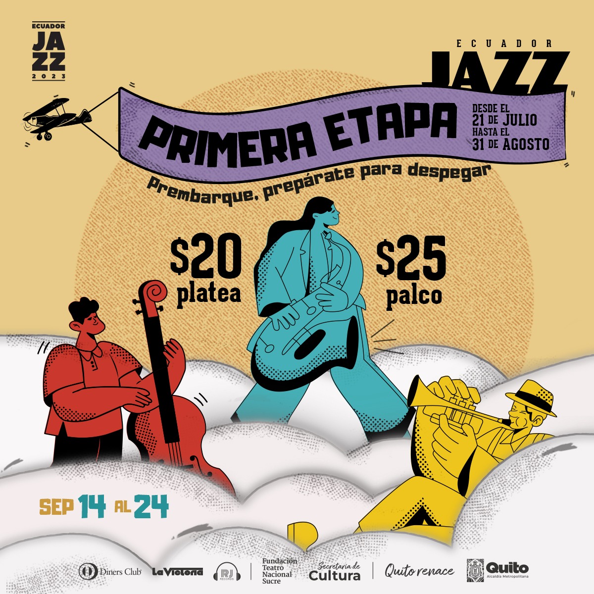 🎷 #QuitoConCultura | Expande tus sentidos en la XVIII edición del Festival #EcuadorJazz del 14 al 24SEP

⭐️ PRIMERA ETAPA A LA VENTA ⭐️
Aprovecha este increíble descuento en la compra de tus entradas hasta el 31AGO

👉 teatrosucre.com 

#SomosFTNS