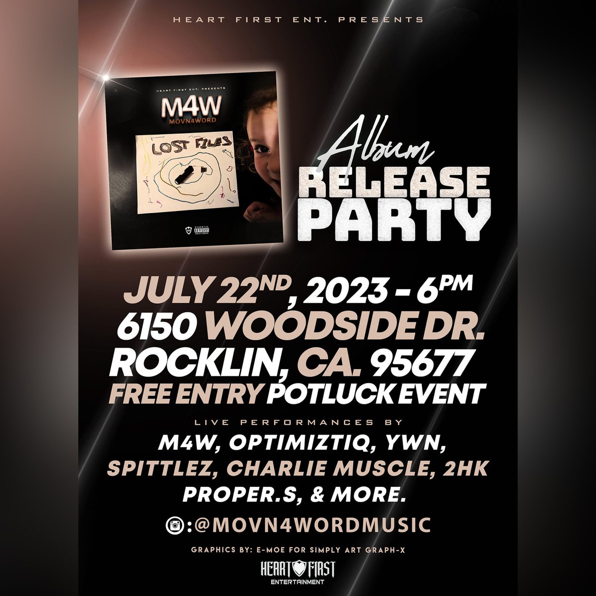 House party concert TONIGHT! Come join us for M4W album release party! FREE Entry! The info is on the flyer. 😎
