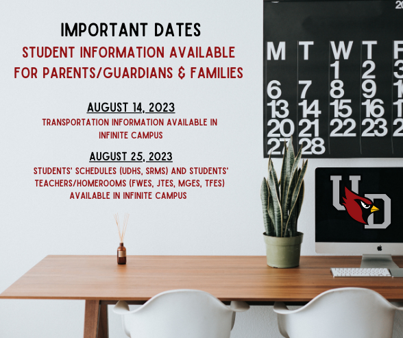 Please take note of these important dates!