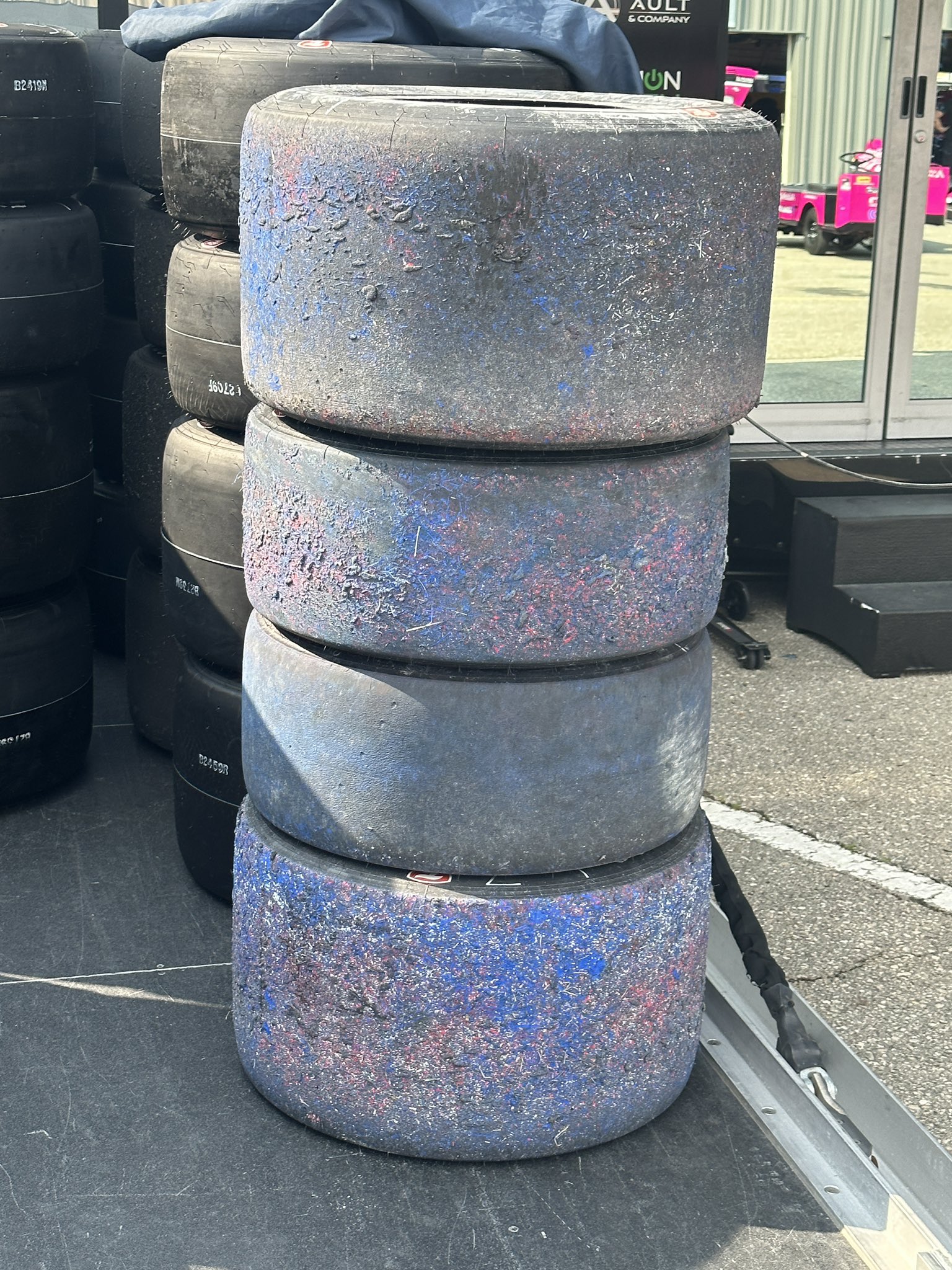 Christopher DeHarde on Twitter "The tires from Graham Rahal’s car in the accident. IndyCar