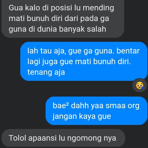Nattu031's tweet photo. bakal gue inget, org yg nyruh gue bundir. dan bakalan gue inget terus cowo yg pertama bilang gue ga guna. lebih jelas lagi dia yang ga ngerti obrolan di room chat. menurut dia gue lagi benci sama dia. capeekkk https://t.co/lo4BYciwWK