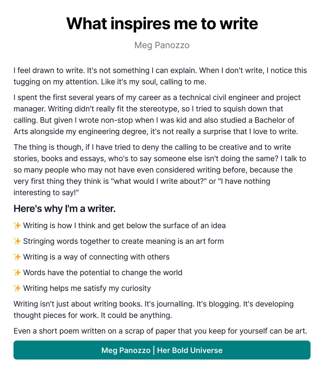 I'm posting this on a Sunday and so it felt wrong talking about career development and leadership. We all need rest! 

Instead I wanted to write about something a bit more inspiring.