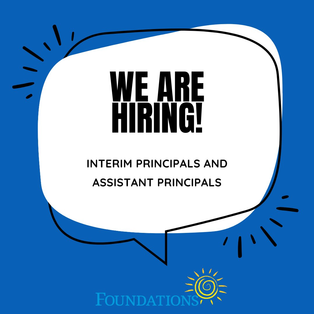 ☀️ Join the team! We're looking for Principals + Assistant Principals to work in local schools + districts on a per diem basis to fill short- + long-term vacancies.

Apply today! ➡️ ow.ly/VzNT50PhlOi