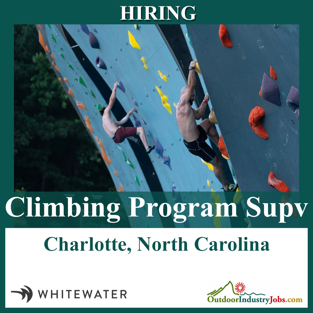 U.S. National Whitewater Center is hiring a Climbing Program Supervisor in Charlotte, NC. Apply Here: myjob.fun/43vZGN5 #whitewatercenter #usnwc #OutdoorIndustry #OutdoorIndustryJobs #NowHiring #Hiring #Job #JobSearch #livefortheoutdoors #livelifeoutside #getoutsidemore