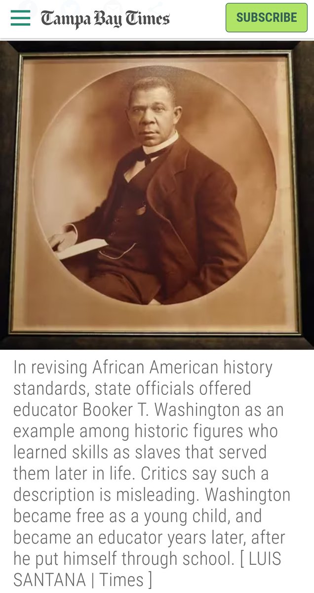 The Florida Department of Education provided a list of 16 former slaves they say "benefited" from skills they learned in slavery &amp; used to support themselves after being freed.

They were wearing about most of them.

Those who did spend time in slavery did not learn their skills
