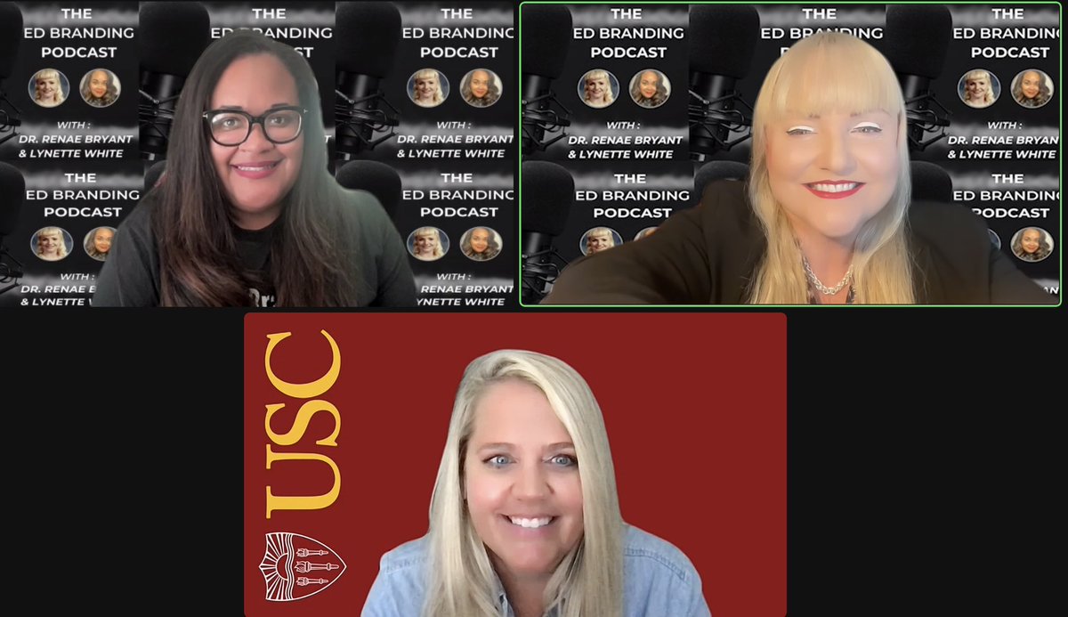 The #EdBranding Podcast recorded another episode this fine Saturday morning with @kerribraun! Loved learning more about her leadership journey, research and more! “Your social media is your digital portfolio…” -Dr. Kerri Braun @lynettewsocial @SantaAnaUSD @JerryAlmendarez…