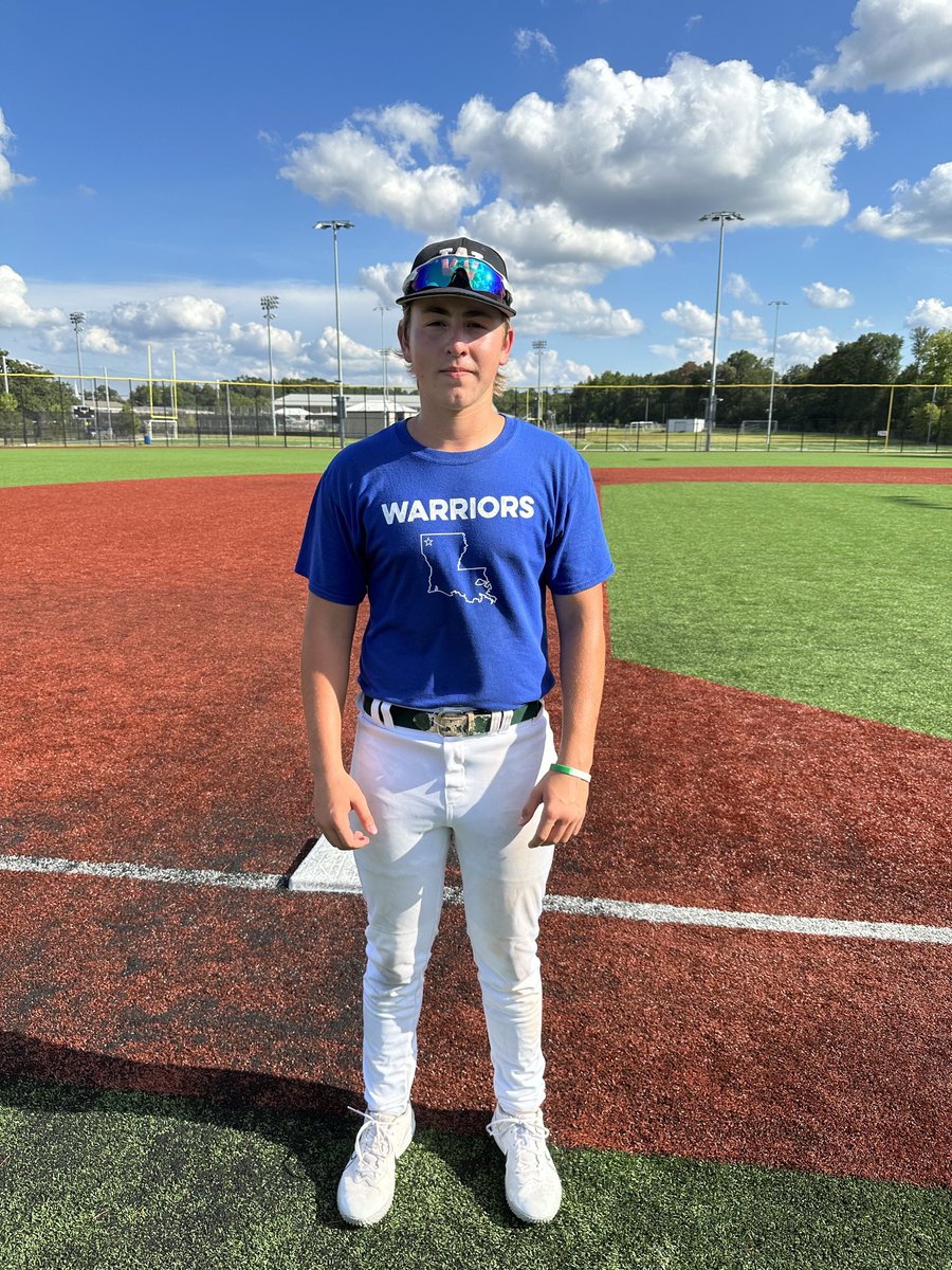 Five Tool East Texas (@fivetooletx) on Twitter photo F: LA Warriors-Red 11, Razorbacks 3
PoG: Aron Gillum 2-2, 2B, 2 RBI F: LA Warriors-Red 11, Razorbacks 3
PoG: Aron Gillum 2-2, 2B, 2 RBI