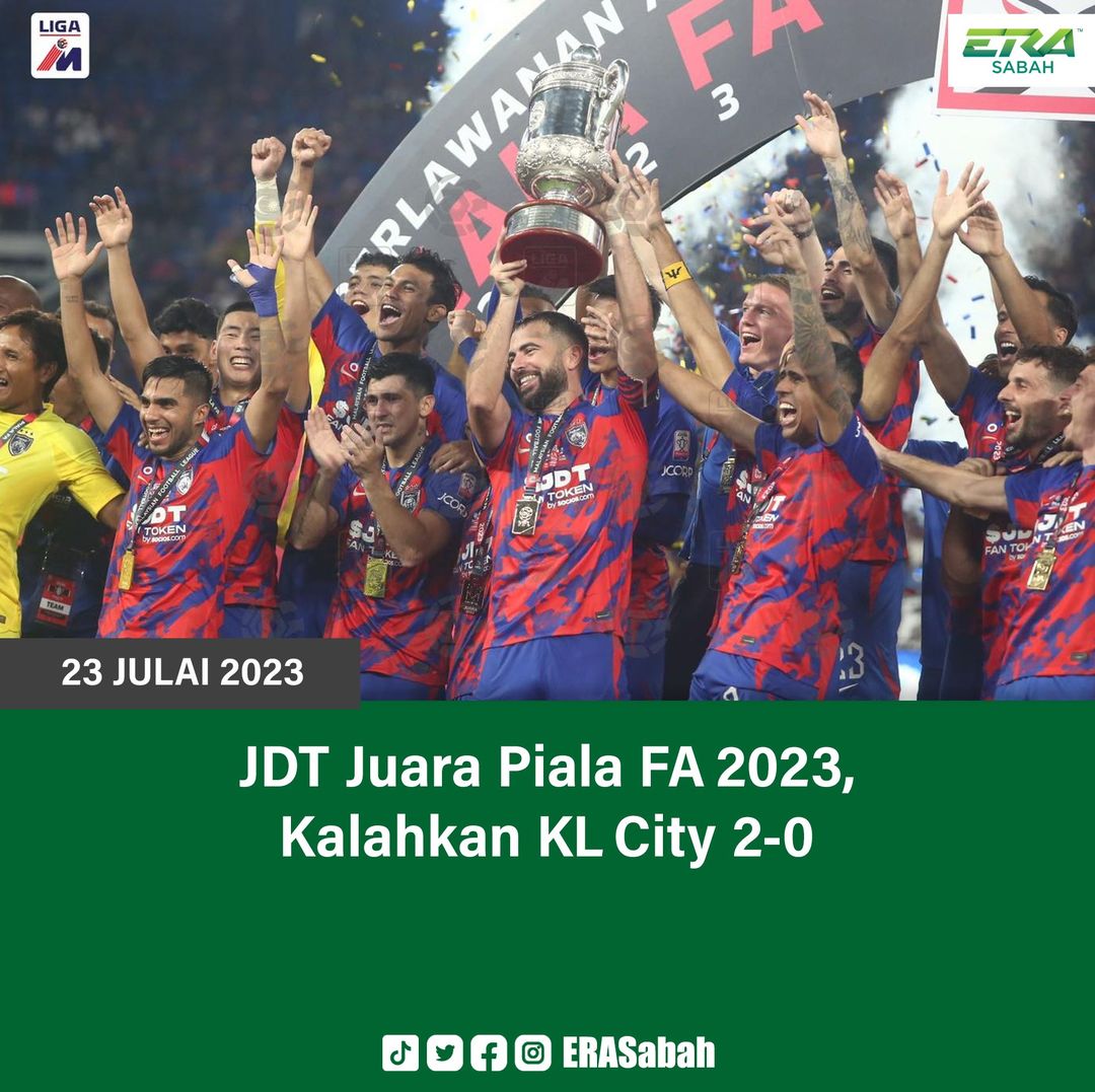 ERASabah's tweet image. Jaringan Hong Wan dan Leandro Velasquez bantu Harimau Selatan julang Piala FA buat kali ke-3.
#PialaFA2023 #JDT #KLCity #AstroRadioNews #ERASabahKongsi 
📷 : MFL
