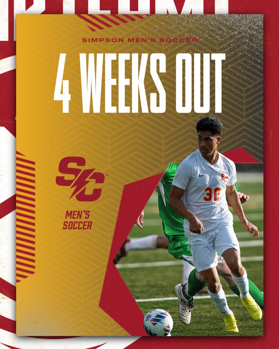 SCmensoccer's tweet photo. 4 👏 Weeks 👏 Out 👏

Saturday, August 19th - our first session of the 2023 Simpson Men’s Soccer PreSeason ⚽️

Check out our game schedule at the link in our bio!

#rollstorm https://t.co/7yDFeSN3EF