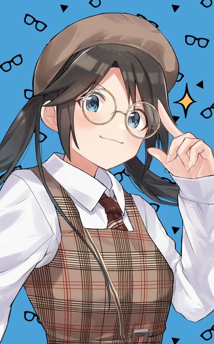 「brown necktie glasses」 illustration images(Latest)