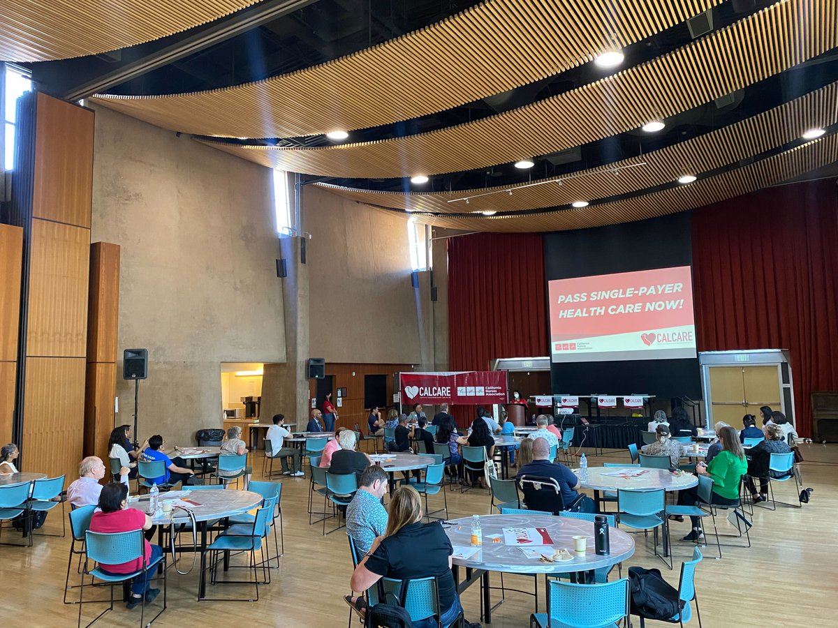 CalNurses's tweet image. Nurses and health care activists fighting to bring #SinglePayer to the Golden State held a town hall in San Jose Wednesday.

It's past time we would guarantee high quality health care to every resident in our state and pass #CalCare now!