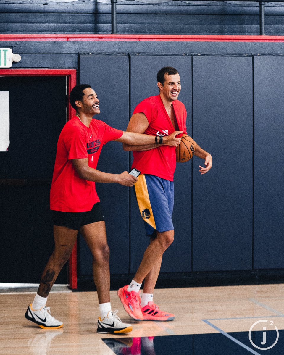 GoIdenState's tweet photo. Jordan Poole and Bjelica in the gym 🔥 https://t.co/f37ogZSHm6