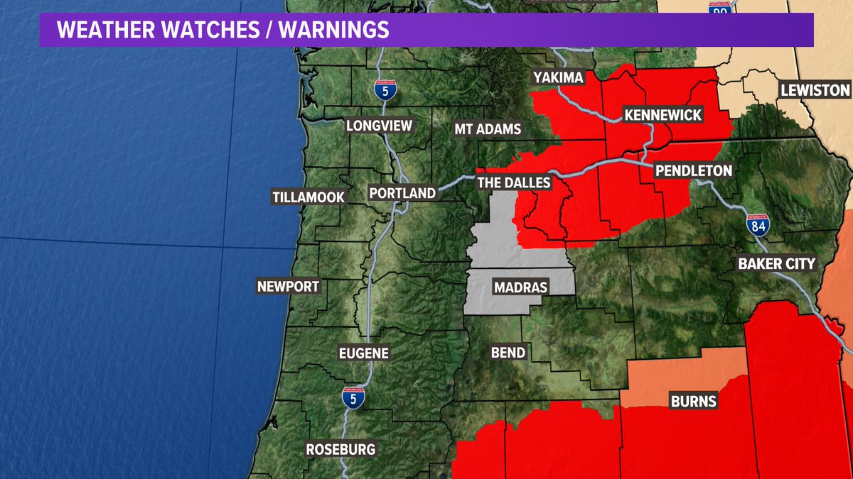 Fire danger is going to remain high east of the mountains this weekend. Red Flag warning & air quality warning will remain in place thru the weekend. Expect smoky conditions the next couple of days too. #kgw #kgwweather https://t.co/0GtCY3E7RN