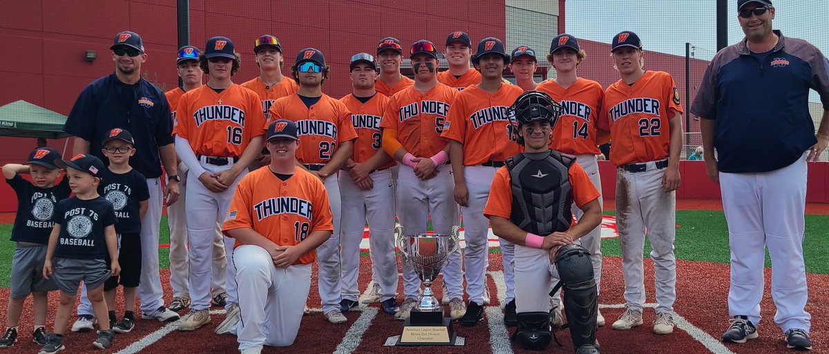 Post 76 Baseball (@post76baseball) on Twitter photo Post 76 is the 2nd Division champion! We beat a good Barrington team 3-1 in the final! We are heading to the state tournament in Galesburg starting on Wednesday! <a href="/ILLegionBall/">Illinois American Legion Baseball</a>
<a href="/dhpreps/">Daily Herald Preps</a> <a href="/b_krezz1166/">Brandon Kressner</a> <a href="/GNBaseball/">Panther Baseball</a> <a href="/WA_WarriorsBB/">Wheaton Academy Baseball</a> <a href="/RyanSabo05/">Ryan Sabalaskey</a> <a href="/Sean23Roberts/">Sean Roberts</a> <a href="/J_Mencacci15/">Jake Mencacci</a> <a href="/89WLS/">Ineligible Downfield</a> Post 76 is the 2nd Division champion! We beat a good Barrington team 3-1 in the final! We are heading to the state tournament in Galesburg starting on Wednesday! <a href="/ILLegionBall/">Illinois American Legion Baseball</a>
<a href="/dhpreps/">Daily Herald Preps</a> <a href="/b_krezz1166/">Brandon Kressner</a> <a href="/GNBaseball/">Panther Baseball</a> <a href="/WA_WarriorsBB/">Wheaton Academy Baseball</a> <a href="/RyanSabo05/">Ryan Sabalaskey</a> <a href="/Sean23Roberts/">Sean Roberts</a> <a href="/J_Mencacci15/">Jake Mencacci</a> <a href="/89WLS/">Ineligible Downfield</a>