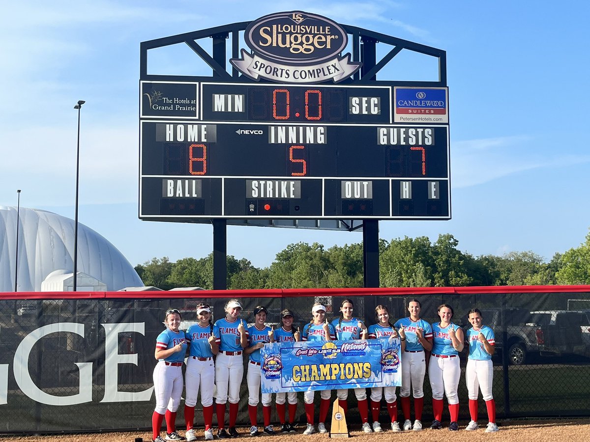 <a href="/MetamoraFlames/">Metamora Flames</a> 16U Great Lakes Open National Champs!! What a gritty performance down 7-0 in the championship to come back and win it! 9 and 0 at nationals! So proud of you all!!
#JobDone