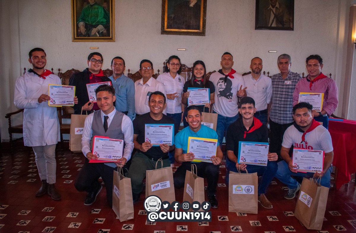 Concurso de Oratoria "Carlos Fonseca Amador en el Movimiento Estudiantil Revolucionario CUUN, En el marco de la jornada de conmemoración de los 64 años de la gesta heroica del 23 de julio de 1959.

#23j19159 
#6423SiempreMasAlla 
#CUUN1914
