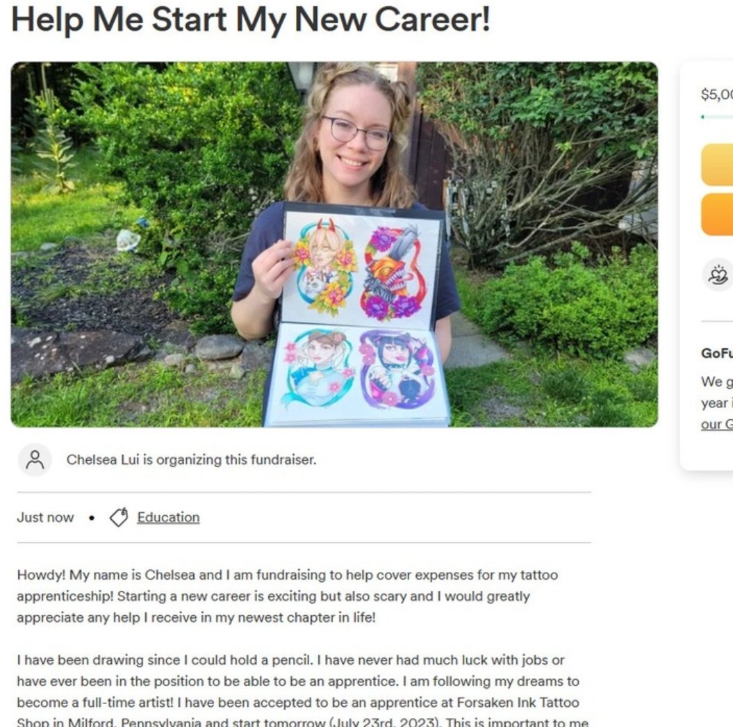 louwhoart's tweet photo. https://t.co/VCpfzlJeAu
I'm super happy to announce my new apprenticeship at Forsaken Ink Tattoo Shop in Milford, PA! Please donate if you can to help me reach my dreams! Anything is greatly appreciated 💖 https://t.co/YfQBRjvJDd
