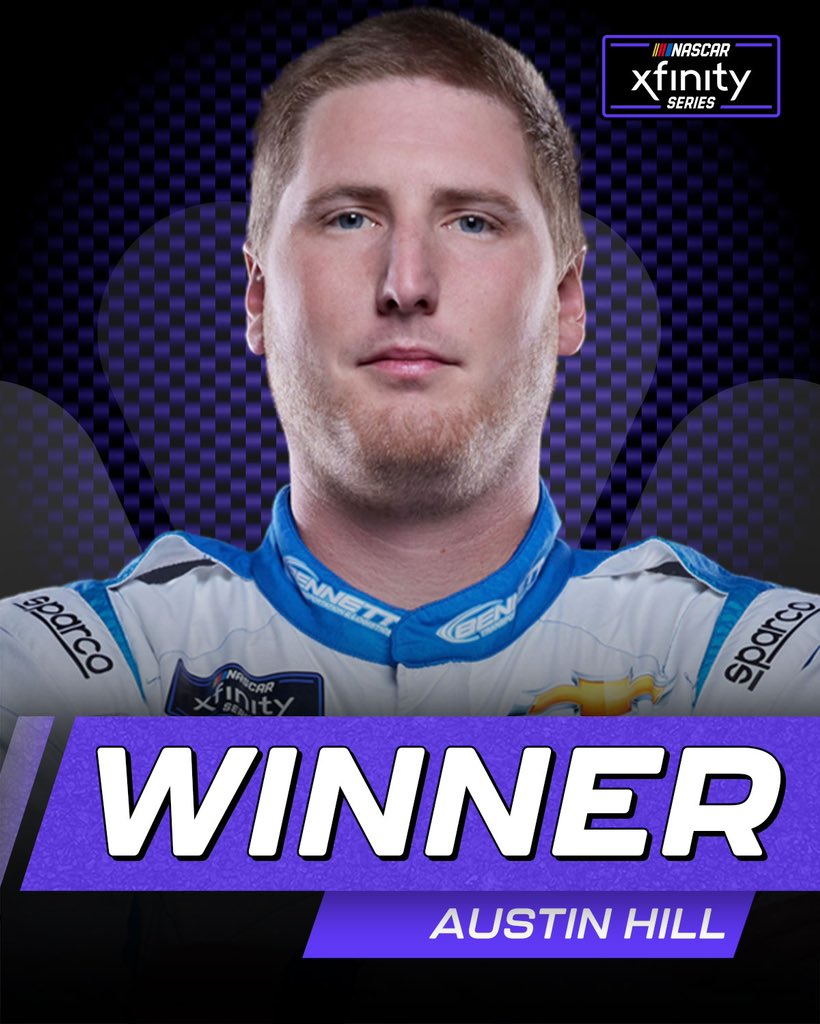 NASCARonUSA's tweet photo. RETWEET TO CONGRATULATE @_AustinHill!

WHAT A FINISH AT POCONO! https://t.co/jmvXrsAMEu